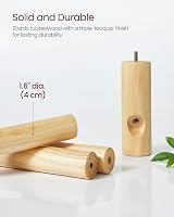 VASAGLE Coat Rack Solid Wood Free Standing Hall Tree 8 Hooks Dark Walnut view 4