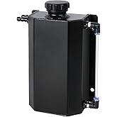 EVIL ENERGY Radiator Coolant Overflow Tank, Coolant Recovery Tank Aluminum 2L Black