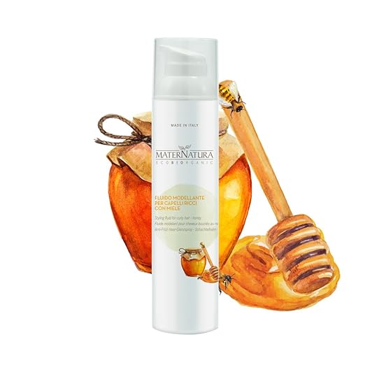 title=MATERNATURA- Fluido Modellante Biologico per Capelli Ricci con Miele- Emulsione