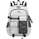 Durable Lightweight Waterproof Backpack, Travel Backpack, College School Backpack for Men and Women, Includes a Fashion Keychain, Grey | PM2275