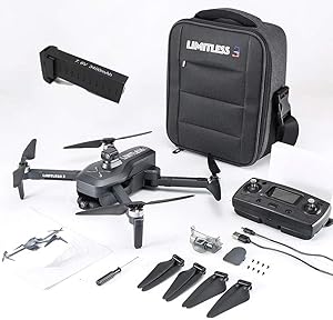 Drone X Pro LIMITLESS 3 GPS 4K UHD Camera Drone for Adults with EVO Obstacle Avoidance, 3-Axis Gimbal, Auto Return Home, Follow Me, Long Flight Time, Long Range, 5G WiFi FPV Live Video (With Case)