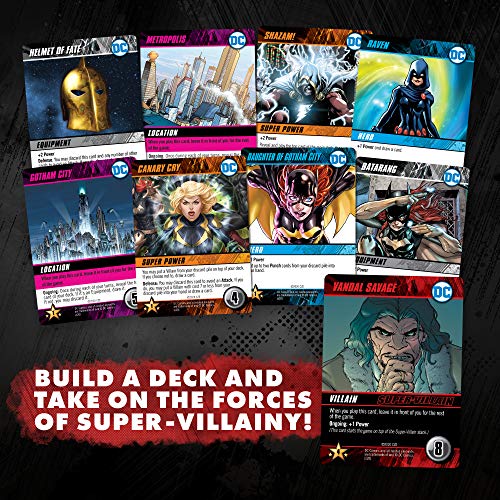 DC DeckBuilding Game Heroes Unite Play as Hawkman, Nightwing,and Bat