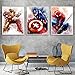 3Pack 5D Diamond Painting Kits Full Drill Diamond Embroidery Superhero Pattern（11.8X15.7 inch X3)