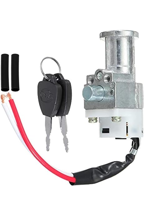 Interruptor De Encendido Con Llave Para Scooter O Silla De Ruedas Eléctrica - Incluye 4 Llaves, Fácil Instalación, Color Negro Plateado