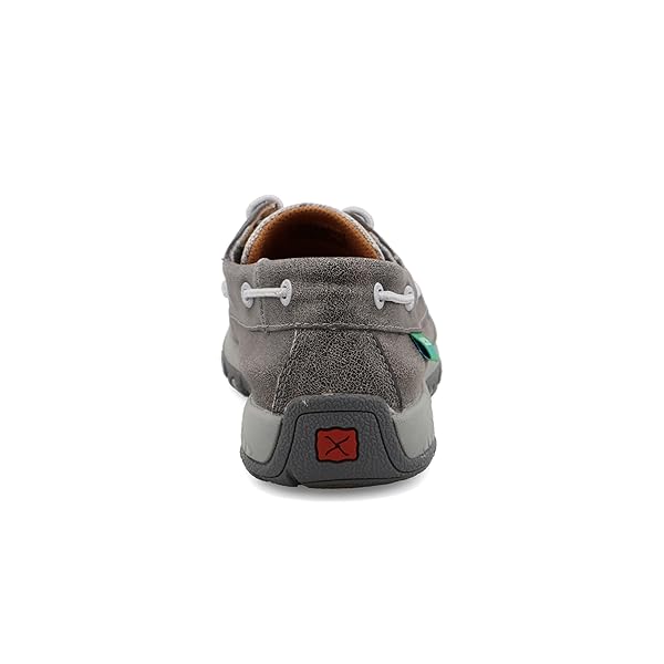 TWISTED X WOMEN’S BOAT SHOE DRIVING MOC, MOC TOE WITH CELLSTRETCH, GREY & LIGHT GREY, 8.5 M