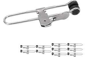 10PCS Stainless Steel Lever Action Grid Clamp Clamping Tile Mounting Clips Firm Grip for Ceiling Installation