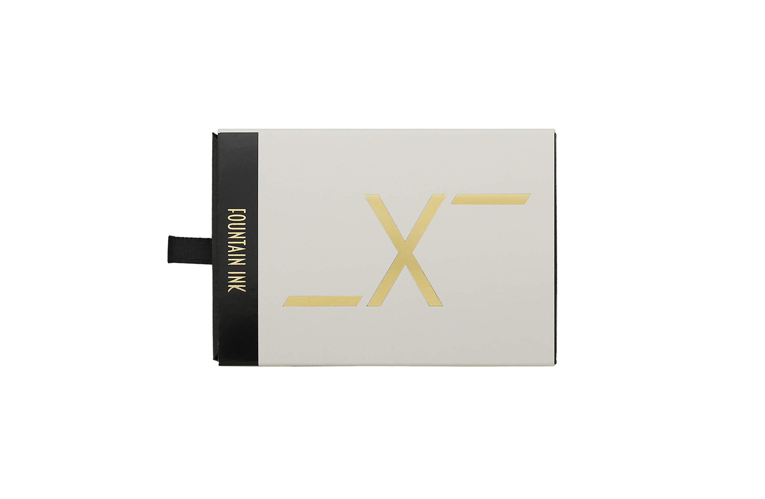 Xezo Black Refills for Fountain Pens, Standard International/European Short Size. Pack of 9