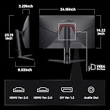 KOORUI 27" QHD 1440P IPS Gaming Monitor 1ms 170Hz HDR400 Adjustable Stand view 7