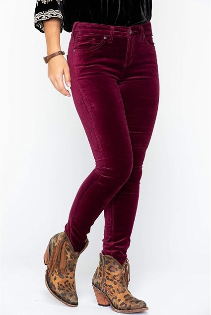 women's stretch velvet jeans