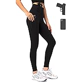 Lilcreek Women's Concealed Carry Leggings Gun Holster with Side Pockets,Concealment Compression Universal Yoga Pants