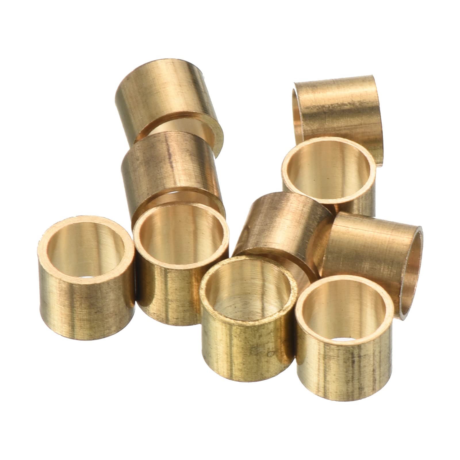 PATIKIL 9mm Dia Brass Pool Cue Ferrules, 10 Pack Billiard Cue Tips Replacement Repair Tool for Snooker Cue Stick, Copper