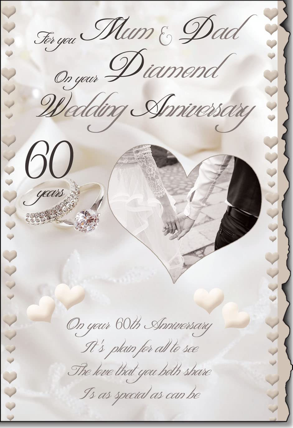 For You Mum and Dad On Your Diamond Wedding Anniversary Card Lovely Verse