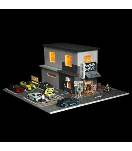 Amazon.com: Japanese Candy House Scene Diorama 1:64 Scale with LED