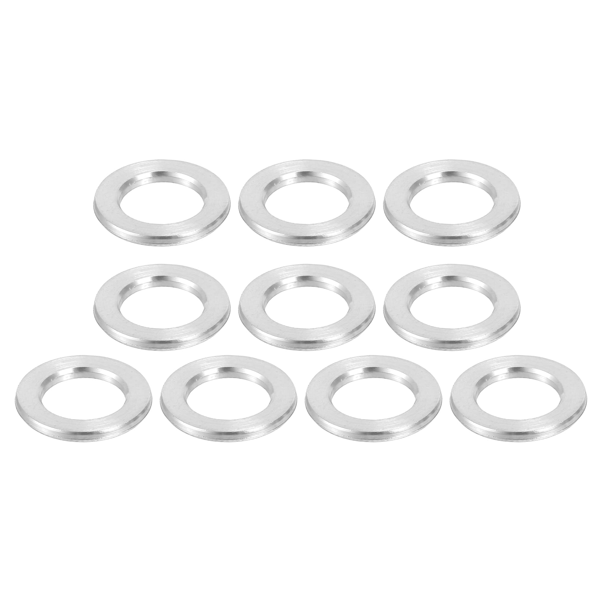 Partuto 10 Pcs M6 Universal Bicycle Bolt Brake Screw Washer - Silver Tone