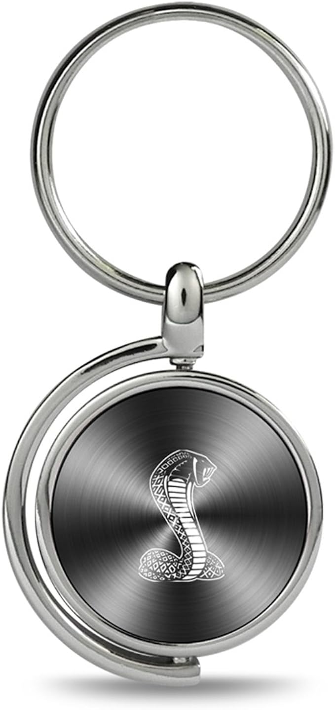 ford keychain amazon on Amazon Com Au Tomotive Gold Inc Ford Shelby Cobra Gray Brushed Metal Spinner Key Chain Clothing