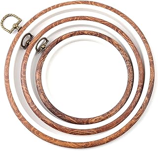 ULTNICE Stickrahmen Ring Kreuzstich Hoop Crochet Kreis für Handliches Nähen 3 Stücke