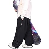 BUMDEEP Womens and Mens Ski Pants Winter Waterproof Baggy Pants Outdoor Oversize Cargo Snowboard Pants