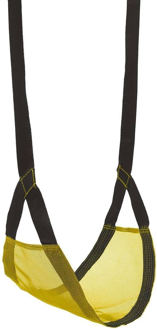 Easy Go Portable Outdoor Sling Tree Swing for Kids – Flexible and Lightweight Mesh Fabric – Adjustable Sturdy Straps – for Backyard, Camping, Park – 21 L x 11 W – Yellow