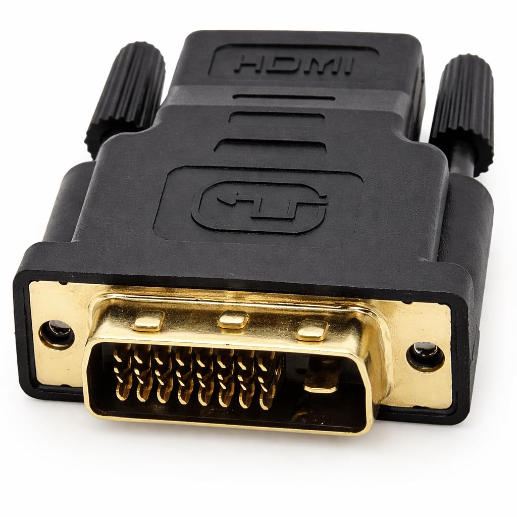 BabzTech DVI to HDMI Adapter, 24+1 DVI Male to HDMI Female Converter, DVI to HDMI Connector, Supports 1080P 60Hz for PC, Laptop, PS4, XBOX to HDTV, Projector, Monitor etc