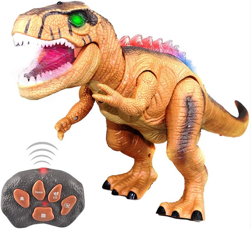 YIJIATOYS,Glowing Eyes Roaring Dinosaur Voices,Remote Control Endless Hours Prehistoric Present,Glowing Eyes Roaring Dinosaur Voices