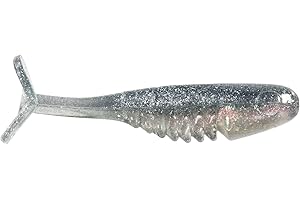 Bobby Garland Itty Bit Slab Huntr Natural Minnow Shape Ribbed Fishing Lure, 1 Inch, 1/4 Ounce
