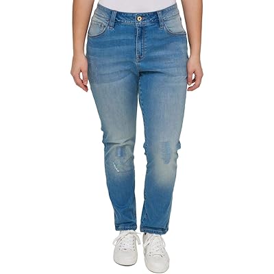 Tommy Hilfiger Womens Plus Distressed Straight Leg Ghana Ubuy