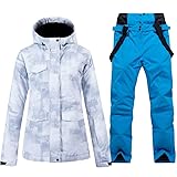 RIUIYELE Women's Ski Bib Suit Jacket Waterproof