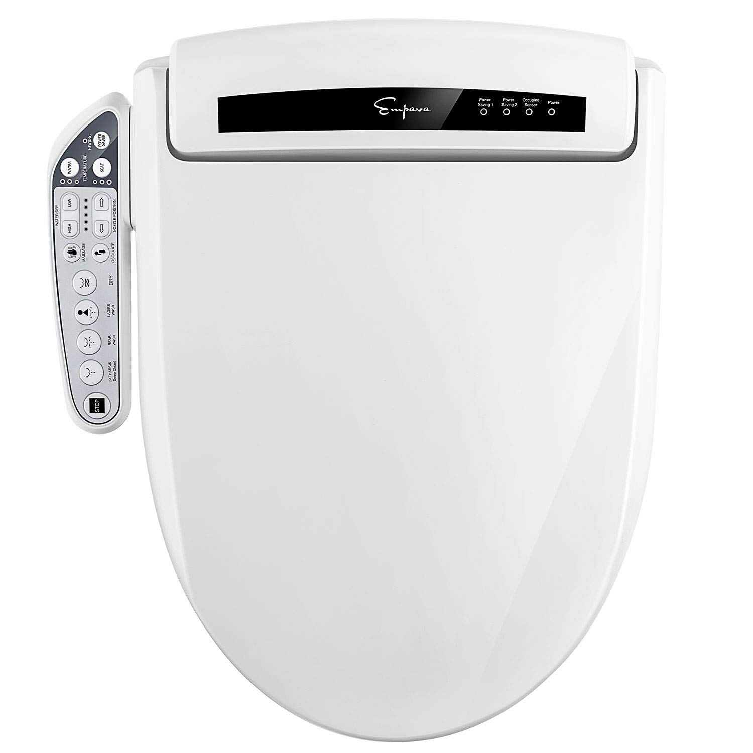 Empava White Advanced Smart Electric Bidet Elongated Heated Toilet Seat