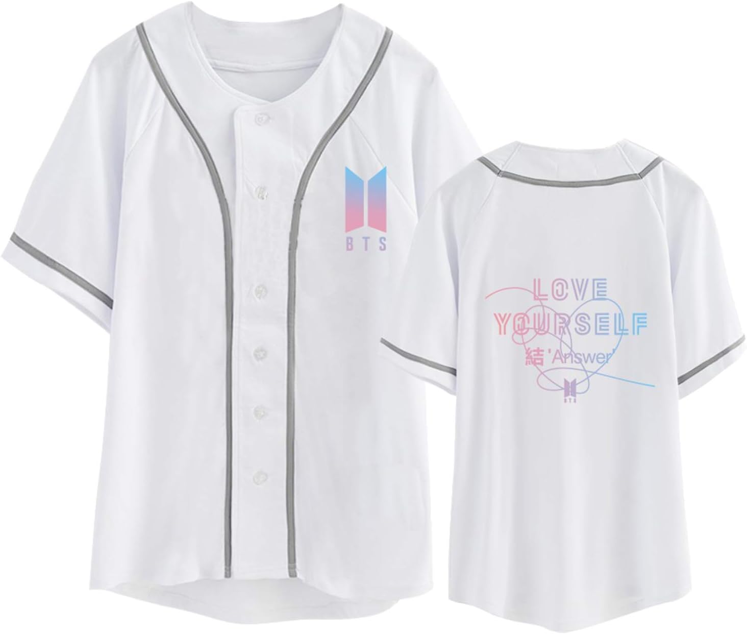 Xllife Kpop BTS Love Yourself Her Tear Baseball Jersey Suga V Jimin Jung Kook Shirt