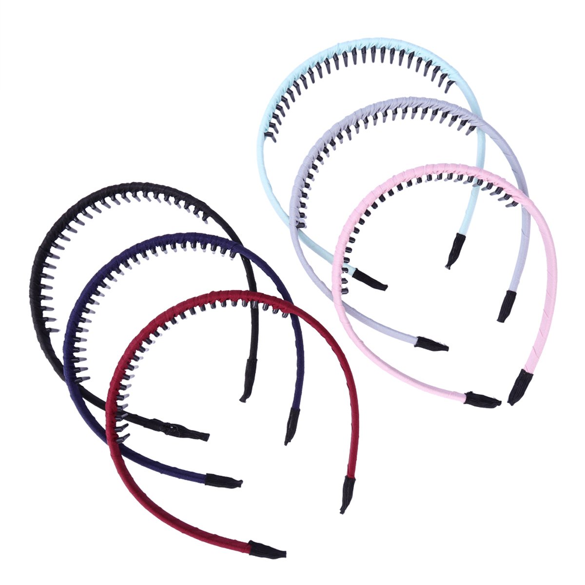 Frcolor 6pcs Teeth Hair Hairband Headband with Teeth Headwear Accessory for Girls Women