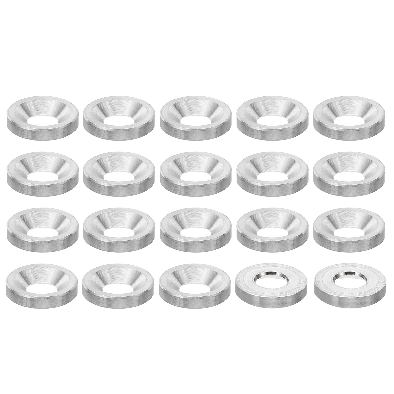 PATIKIL M6 Finish Countersunk Washer, 20pcs 16mm Dia. 3mm Tall Solid 304 Stainless Steel CNC Finish Cup Washer Flat Screw Head Gasket for Construction — image 1
