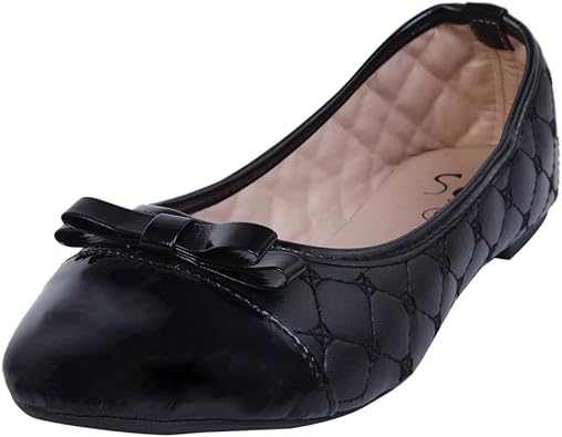 black stylish flats