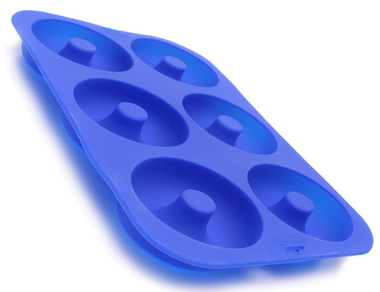 keliwa 636824685071 11 Silicone Baking Pan/Non-Stick Donut Mold/Dishwasher, Oven, Microwave, Freezer Safe, small Blue
