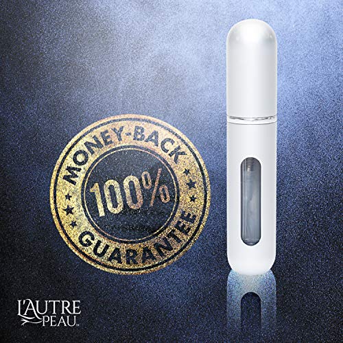 Travel Perfume Atomizer Refillable - Portable Easy to Fill Perfume and Cologne Fine Mist Mini Travel Size Atomizers - Fits Perfect in Your Pocket or Purse - 6 Piece Pack of 5ML (Silver)