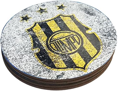 Azty Designs Four Round Coasters Glossy Custom Paint Effect Argentina Futbol Soccer League