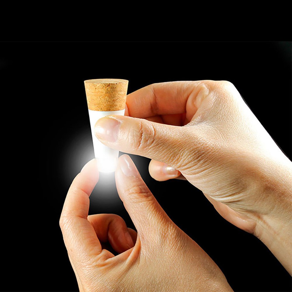 LED Cork Bottle Lights, USB Powered Rechargeable, 12 Lumen Mood Lights Copper Wire String Starry LED Lights for DIY, Home Kitchen, Wedding, Halloween, Christmas, Party Decor (3PCS White)