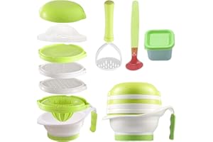1 Set Baby Food Maker, Food-Grade Baby Mill with Mash Bowl, Mill Hand Masher, Citrus Juicer, Grater, Fruits and Vegetables Pu