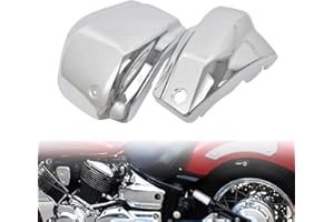 Silver Battery Side Cover Protection Guard Fairing Cover Compatible For Yamaha Vstar XVS1100 Classic Custom 99-11