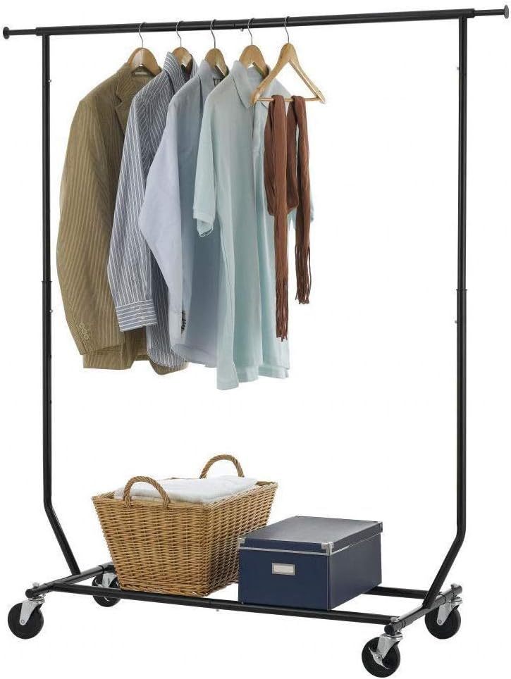 commercial rolling garment rack