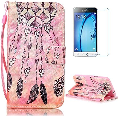 J3 Case, Express Prime Case, Amp Prime Case, Goforth2017 Premium PU Leather Flip Wallet Case with Free Screen Protector Samsung Galaxy J3 2015/ J3 2016/ J9 V/ Express Prime/ Amp Prime/ Sol