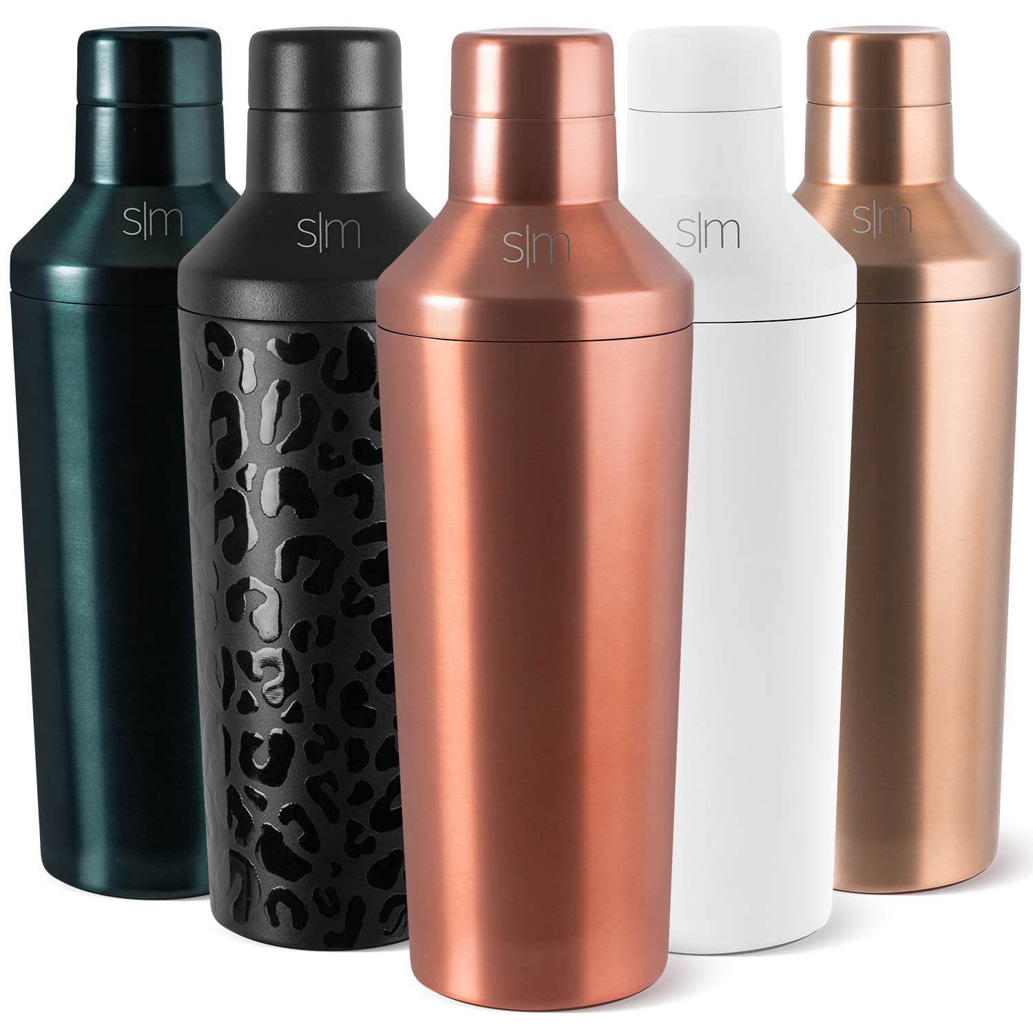 Simple Modern Cocktail Shaker Set with Jigger Lid | Stainless Steel Boston Shaker Insulated Martini Mixer for Mocktails | Gifts for Men Women Him Her | Classic Collection | 20oz | Metallic Copper