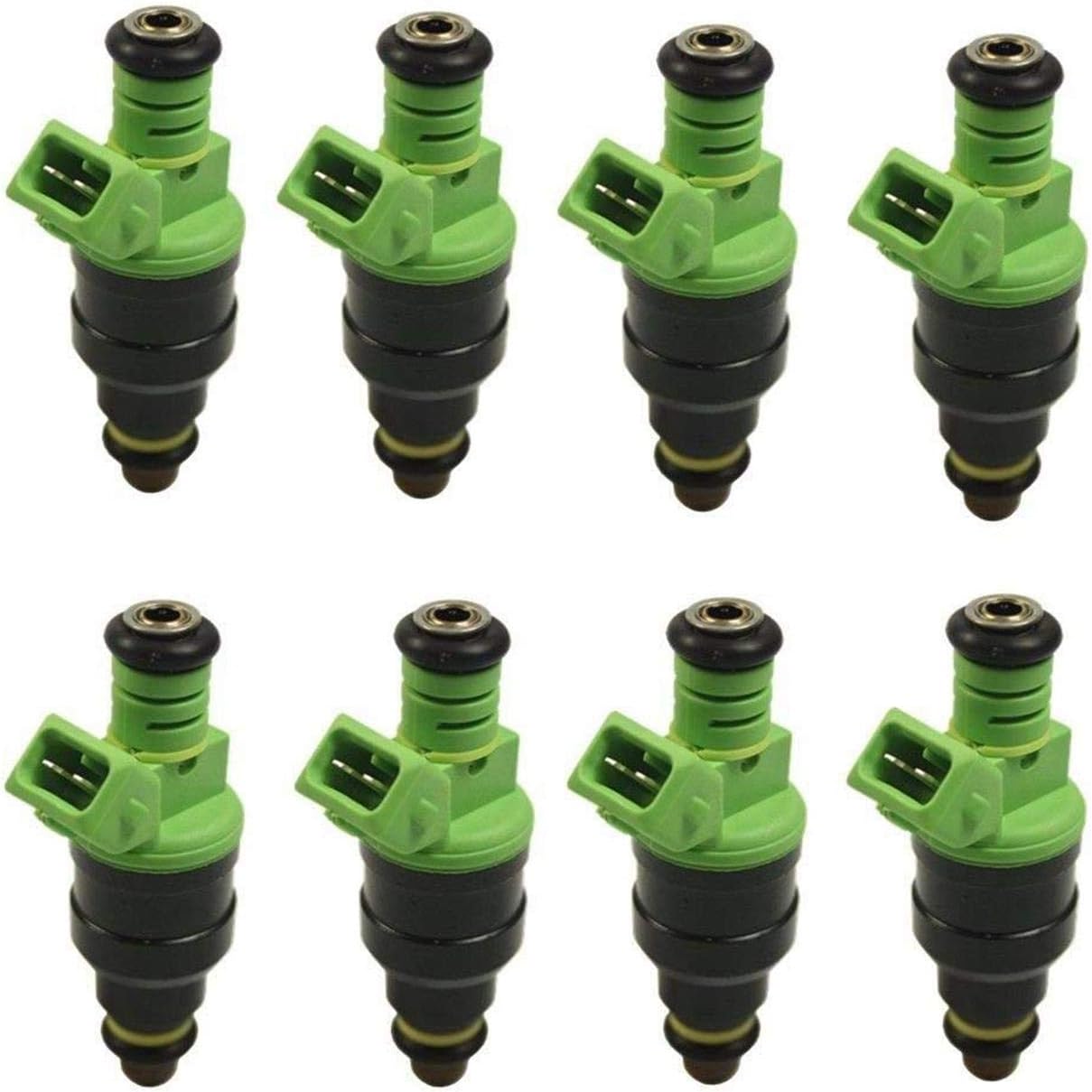 ALAVENTE 4 Holes Fuel Injectors Nozzle Kit For Chevy Camaro Corvette Impala GM LT1 LS1 LS6 SOHC DOHC EV1 Ford F150 F250 F350 E150 E250 E350 5.0L 4.6L 5.4L 6.8L V8 0280155968-42Lb/hr 440CC