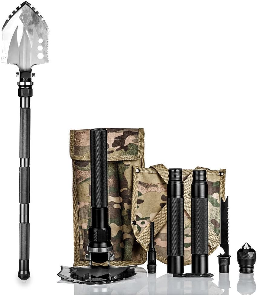 Folding Outdoor Shovel Compact Multi-functional Ultra-durable Spade for Camping Hiking