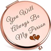 Xiecolty Valentines Day Gift for Her Wife Girlfriend Compact Makeup Mirror Romantic Anniversary Wedding Gift Couple Gifts Christmas Birthday Present for Girlfriend Wife Folding Makeup Mirror