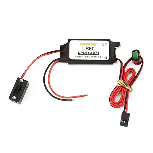 Lorenlli Passend für DY-1016-5A 5A UBEC 5V / 6V Max. 7,5A Wählbarer UBEC BEC für RC Car Drone-Modelle Ersatzteile Zubehörkomp