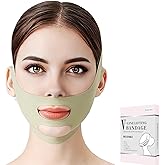 MASIKA Chin Strap for Sleeping，V-Line Mask,，V-Line Lifting Chinstrap，Jaw Exerciser, Reusable Face Strap.Jaw Strap,Jawline Shaper,Double chin strap，Chin lifting strap，Face lifting strap，Green,M