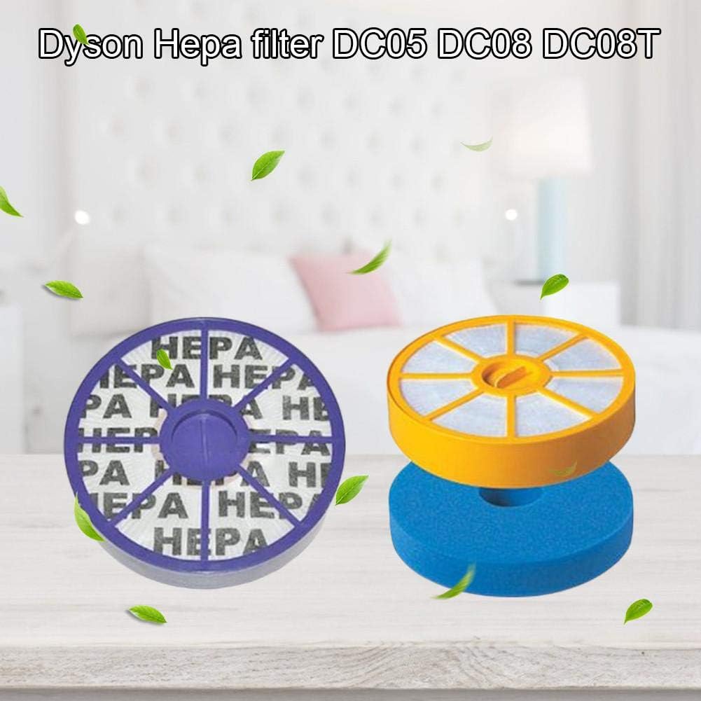 Lotuny 1 x HEPA Filter + 1 x Front Filter for Dyson Vacuum Cleaner DC05 DC08 DC08T DC08TW, 152 x 28mm Proficient