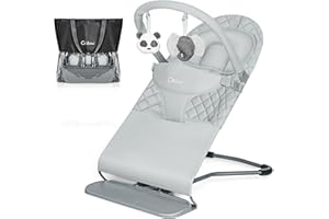 Orzbow Portable Baby Bouncer, Foldable Baby Bouncer Seat with 3 Recline Positions, Infant, 0-12 Months Up to 20lbs, Ergonomic