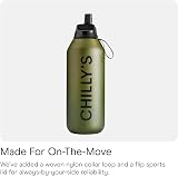 Chillys Series 2 Flip 500ml Moss Ombre Stainless Steel Bottle with Loop view 4