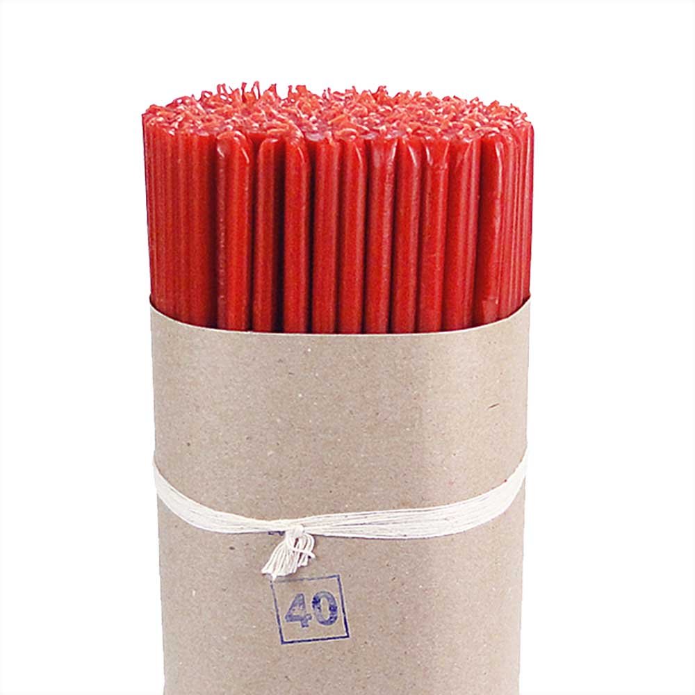 NKlaus - 477g red Altar Candles - Height: 24,5cm (Approx. 50 Pieces) 36254